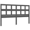 vidaXL Bed Frame without Mattress Grey King Size Solid Wood Pine