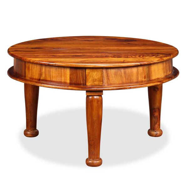 vidaXL Coffee Table Solid Acacia Wood 70x70x40 cm