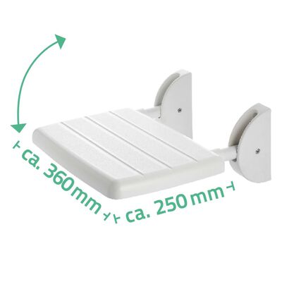 RIDDER Fold-Down Shower Seat Eco White
