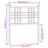 vidaXL Metal Headboard Black 80cm