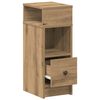 vidaXL Bedside Cabinet with Drawer Artisan Oak 25x31x66 cm
