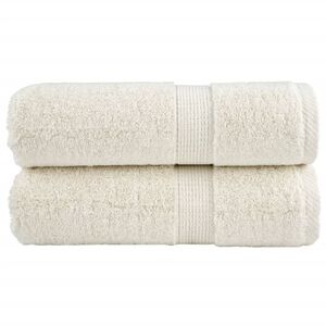 vidaXL Premium Wash Towels SOLUND 2 pcs Cream 30x30 cm 600 gsm