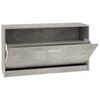 vidaXL Shoe Bench Concrete Grey 80x24x45 cm Engineered Wood