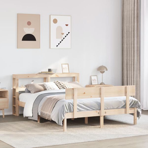 vidaXL Bed Frame without Mattress 160x200 cm Solid Wood Pine