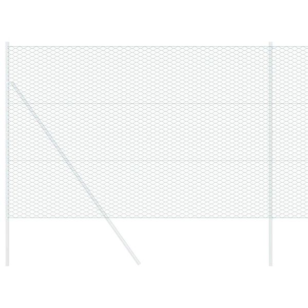 vidaXL Hexagon Fence Green 1.6 x 25 m Steel