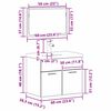vidaXL Bathroom Furniture Set Wall-mounted with Door Engineered Wood