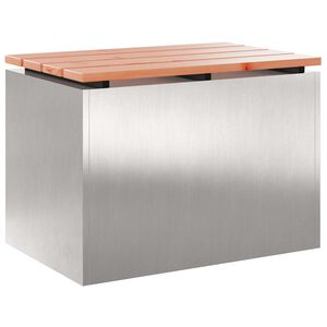 vidaXL Garden Bench Silver 60 x 40 x 43 cm Stainless steel