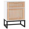 vidaXL Bedside Cabinet White 40x30x55.5 cm Engineered Wood&Iron