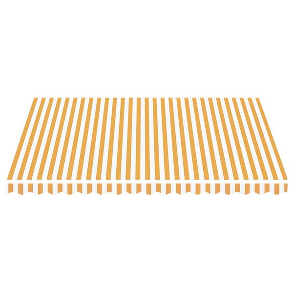vidaXL Replacement Fabric for Awning Yellow and White 4x3.5 m