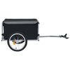 vidaXL Bike Trailer Black and Grey 65 kg