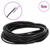 vidaXL Leather Cord Black &Oslash;2.5 mm x 5 m Leather