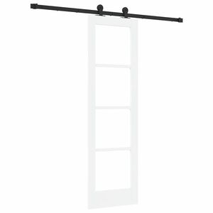 vidaXL Sliding Door ORKDAL White and Black 61 x 198.5 cm