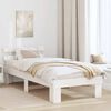 vidaXL Bed Frame with Headboard White 75 x 190 cm Solid Pine Wood