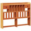 vidaXL Bookcase Bed without Mattress Wax Brown 135x190 cm Double Solid Wood Pine