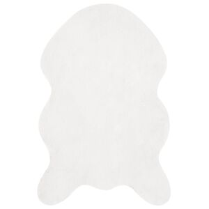 vidaXL Faux Rabbit Fur Rug Olite White 50 x 80 cm Polyester