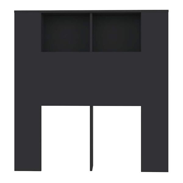 vidaXL Headboard Cabinet Black 100x18.5x102.5 cm