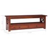 vidaXL TV Cabinet Brown 115x30x40 cm Solid Mahogany Wood