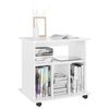 vidaXL Rolling Cabinet High Gloss White 60x45x60 cm Engineered Wood
