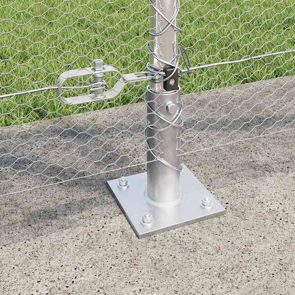 vidaXL Fence Post Silver 10 x 1.5 m (13 mm mesh) Steel