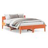 vidaXL Bed Frame without Mattress Wax Brown 160x200 cm Solid Wood Pine