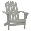 vidaXL Garden Adirondack Chair with Ottoman&Table Solid Fir Wood Grey