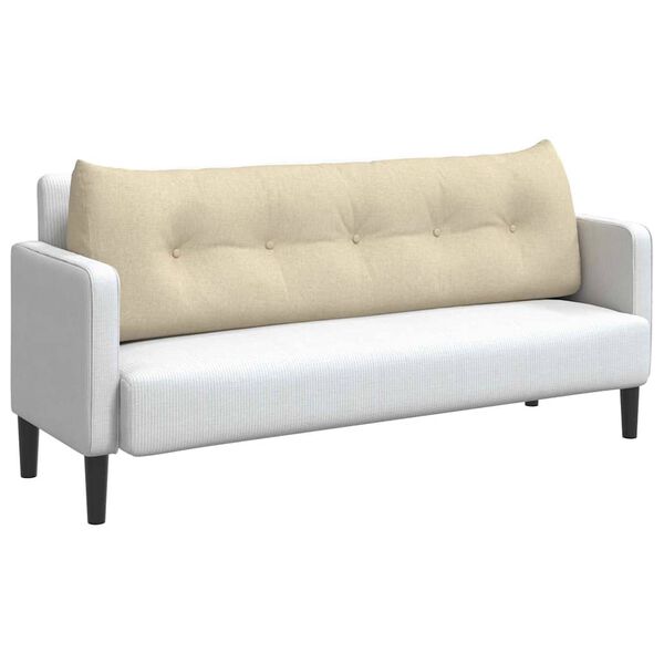 vidaXL Back Pillow Cream 160 x 24 x 50 cm Fabric