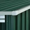 vidaXL Garden Shed with Extended Roof Green 346x193x181 cm Steel