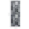 vidaXL Runner Rug BCF Grey with Block Pattern 100x250 cm