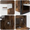 vidaXL 2 Piece Bathroom Furniture Set Smoked Oak Engineered Wood