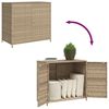 vidaXL Garden Storage Cabinet Beige 83x45x76 cm Poly Rattan