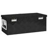 vidaXL Storage Box Black 60x23.5x23 cm Aluminium