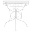 vidaXL Side Table Vintage Style Half Round Metal 72x36x74 cm Silver