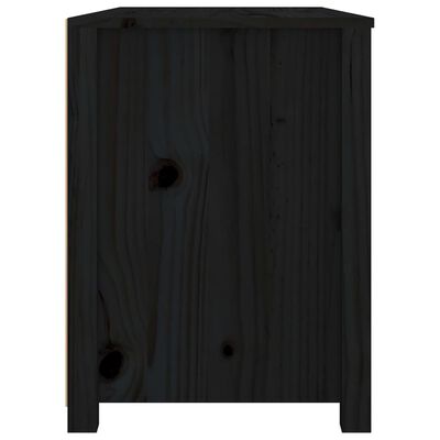 vidaXL Side Cabinet Black 100x40x54 cm Solid Wood Pine