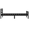 vidaXL Bed Frame without Mattress Black Solid Wood 90x200 cm