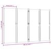 vidaXL 4-Panel Room Divider Taupe 280x180 cm