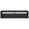 vidaXL TV Cabinets 2 pcs with LED Lights Black 75x35x40 cm
