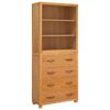 vidaXL Storage Furniture Set with Shelf 2 pcs Natural 80 x 35 x 185 cm