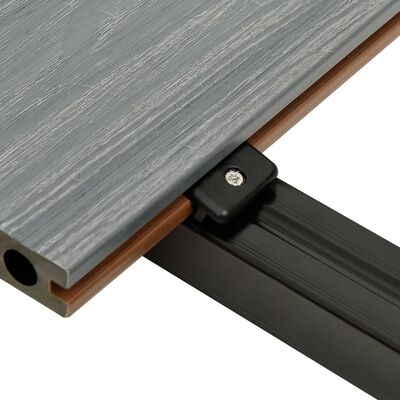 vidaXL WPC Decking Boards with Accessories Brown and Grey 40 m² 2.2 m