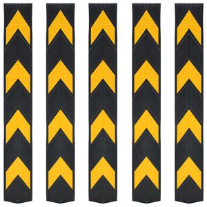 vidaXL Reflective Corner Guards 5 pcs Rubber 80 cm
