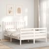 vidaXL Bed Frame without Mattress White 120x200 cm Solid Wood