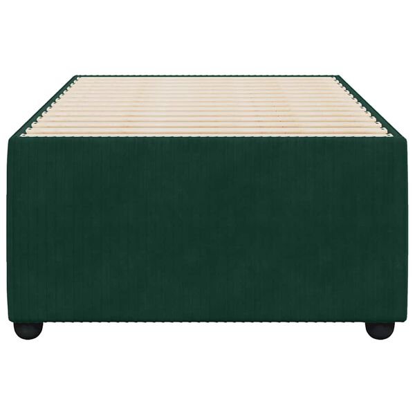 vidaXL Bed Frame without Mattress Dark Green 90x190 cm Single Velvet
