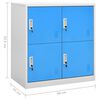vidaXL Locker Cabinets 5 pcs Light Grey and Blue 90x45x92.5 cm Steel