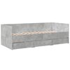 vidaXL Daybed with Drawers without Mattress Concrete Grey 100x200 cm