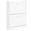 vidaXL Shoe Cabinet White 59x17x81 cm Engineered Wood
