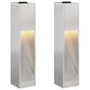vidaXL Solar Led Pathway Light 2 pcs Warm White 18 x 18 x 80 cm