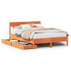 vidaXL Bed Frame without Mattress Wax Brown 150x200 cm Solid Wood Pine