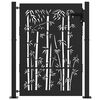 vidaXL Garden Gate 100x125 cm Corten Steel Bamboo Design