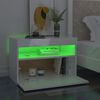 vidaXL Bedside Cabinet & LED Lights 2 pcs High Gloss White 60x35x40 cm