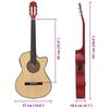 vidaXL Western Classical Cutaway Guitar with Equalizer and 6 Strings