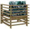 vidaXL Garden Chairs with Cushions 2 pcs Impregnated Wood Pine